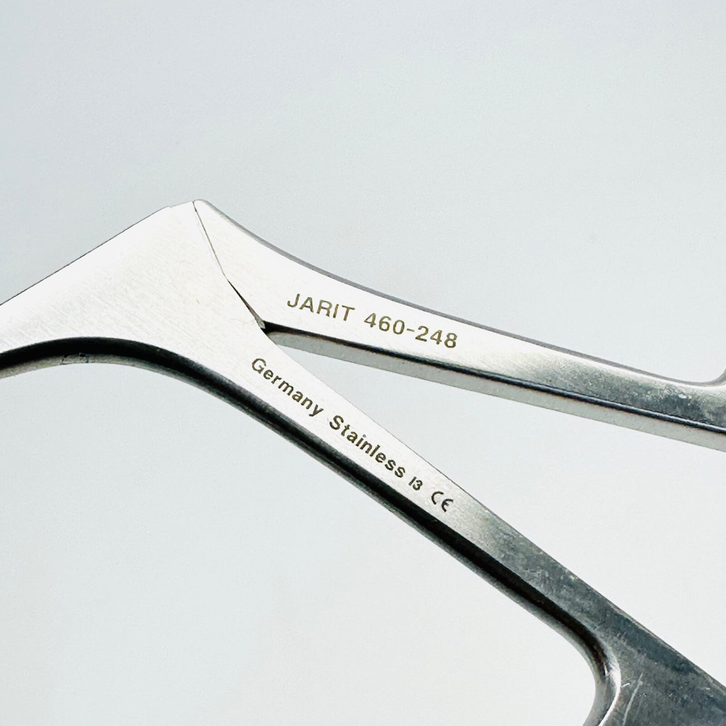 Jarit 460-248 Jako Microlaryngeal Scissor Curved Right, Working Length, 9-3/4"