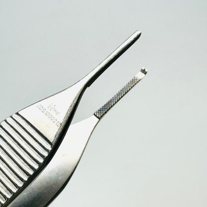 KÃ¶nig MDS1000212 Adson Cross Serrated Tissue Forceps 1x2 Teeth, 4.75"