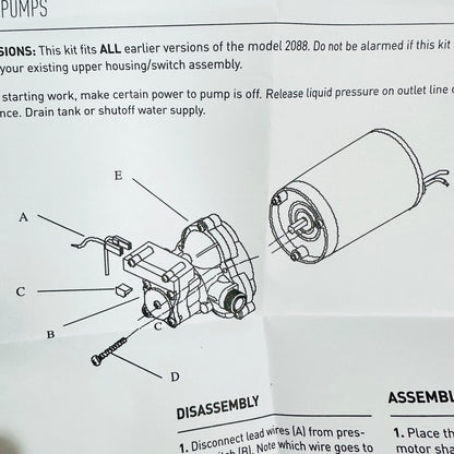 Shurflo 94-236-34 Pump Head Replacement Kit For 2088 / 2090 Pumps
