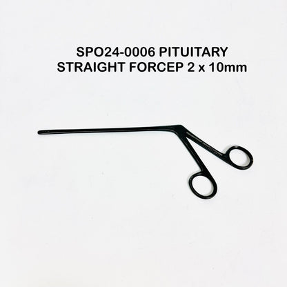 SPO24-0006 Pituitary Straight Forceps 2 X 10mm Cup, Black Instrument