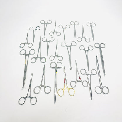 Surgical Forceps Stainless Steel Lot of 22 Instruments