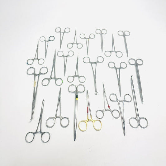 Surgical Forceps Stainless Steel Lot of 22 Instruments