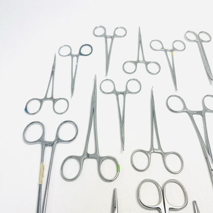 Surgical Forceps Stainless Steel Lot of 22 Instruments