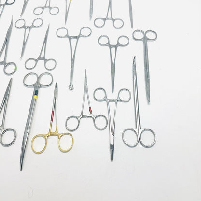 Surgical Forceps Stainless Steel Lot of 22 Instruments