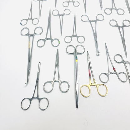Surgical Forceps Stainless Steel Lot of 22 Instruments
