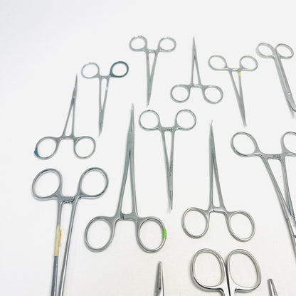 Surgical Forceps Stainless Steel Lot of 22 Instruments