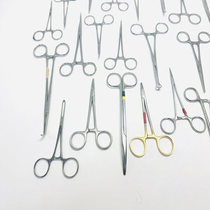 Surgical Forceps Stainless Steel Lot of 22 Instruments