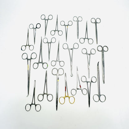 Surgical Forceps Stainless Steel Lot of 22 Instruments