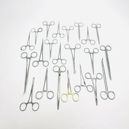 Surgical Forceps Stainless Steel Lot of 22 Instruments