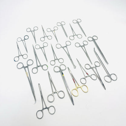 Surgical Forceps Stainless Steel Lot of 22 Instruments