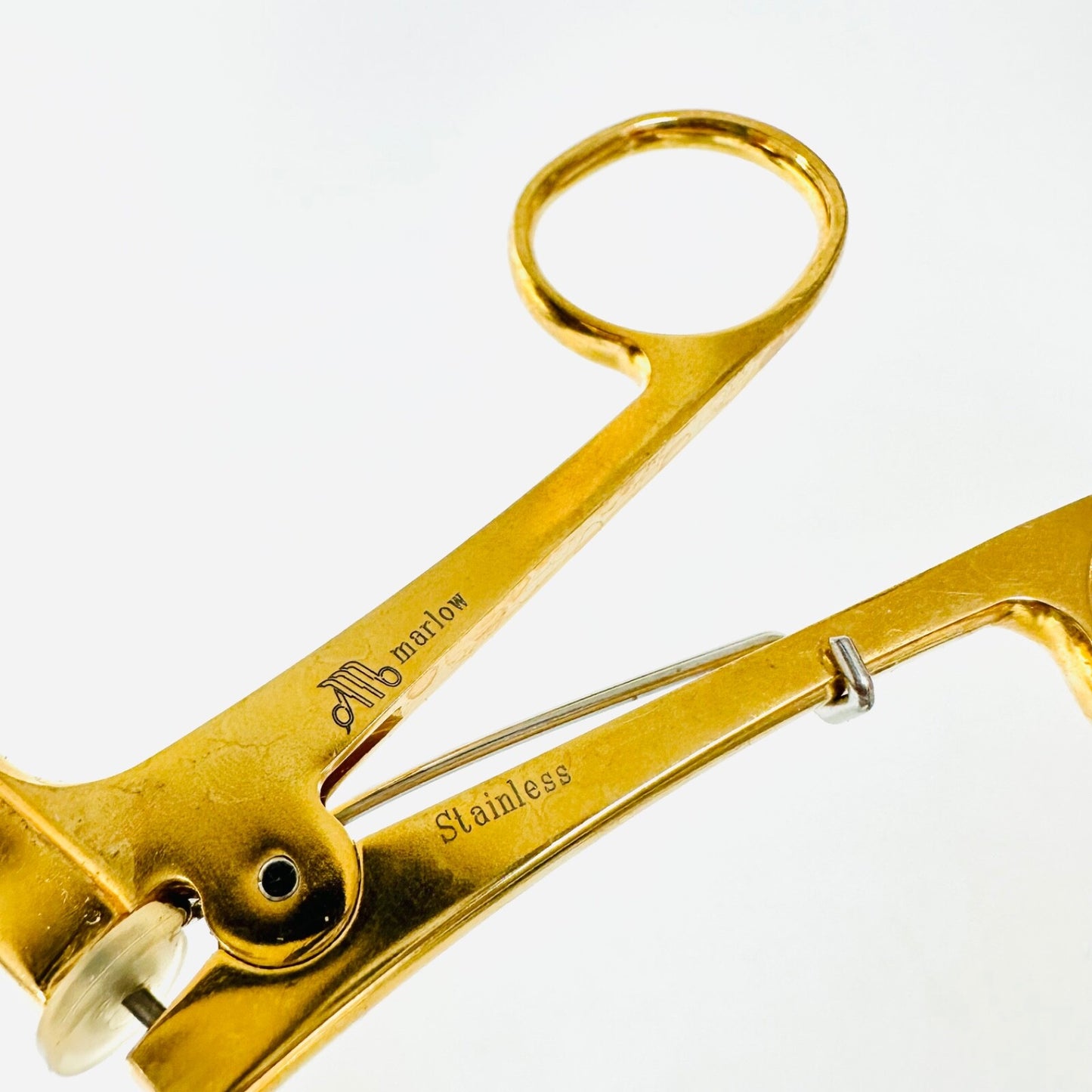 Cooper surgical / MARLOW M4100S Angled Needle Holder W/ Spring Handle 14" Length