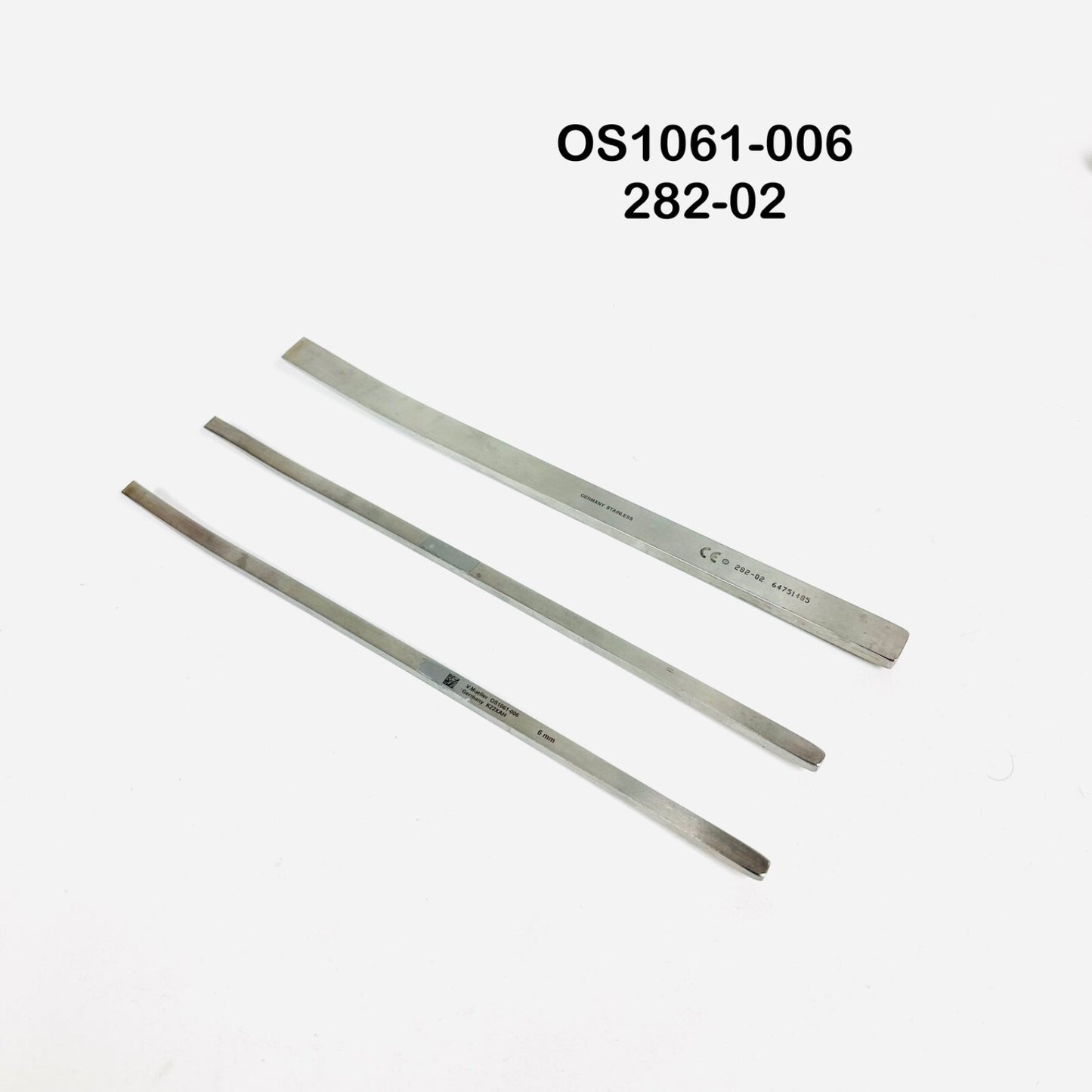 v. Mueller / Zimmer OS1061-006 Osteotome Lambotte 6mm  & 282-02 1/2€ (LOT OF 3)