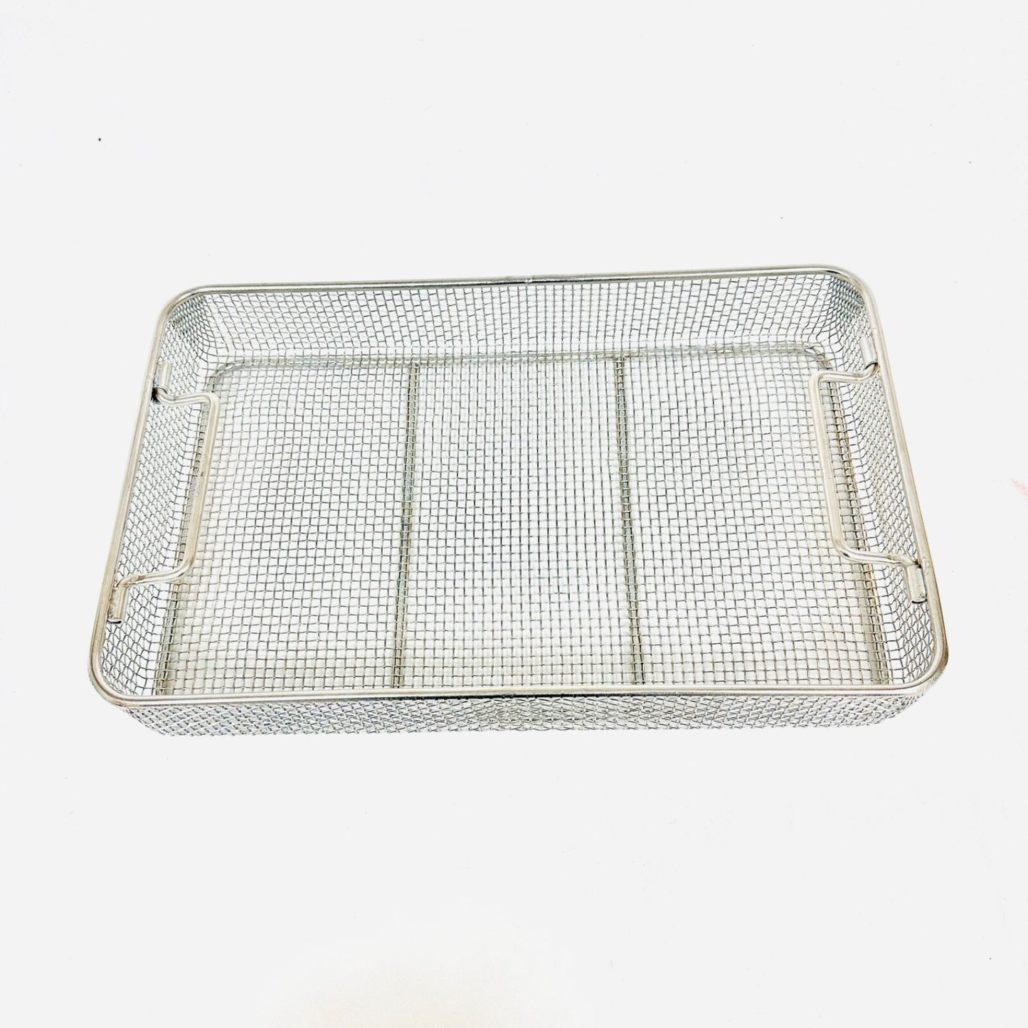 Stainless Steel Sterilization Wire Basket 15 X 9 X 2.5 Inch for Instruments