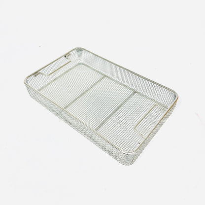 Stainless Steel Sterilization Wire Basket 15 X 9 X 2.5 Inch for Instruments