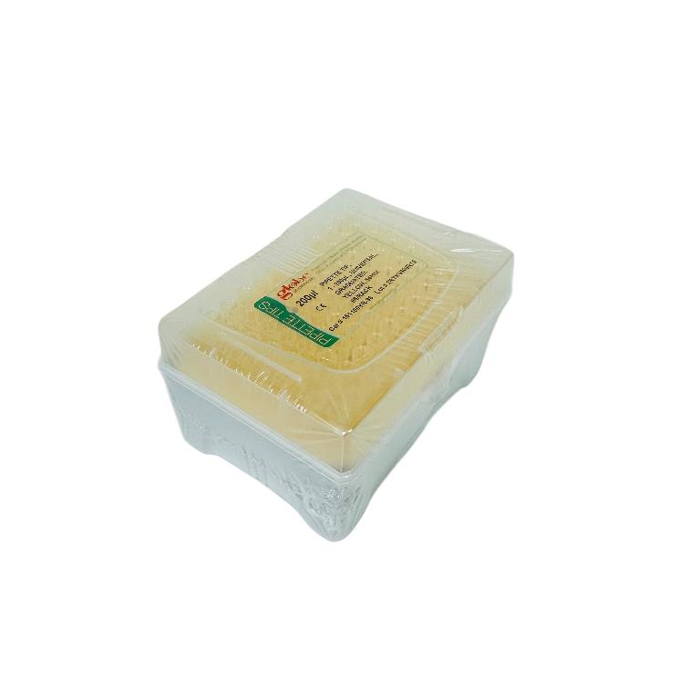 Globe Scientific 151150YR-96 Pipette Tip 1 - 200Ul,Graduated, 54mm 96/Rack
