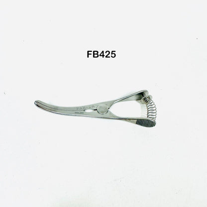 FB425 Clamp, Cooley Bulldog Curved Jaw Stainless Instrument