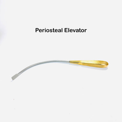 Periosteal Elevator Curved Stainless Steel Wide Blade, 10 Inch Length Instrument