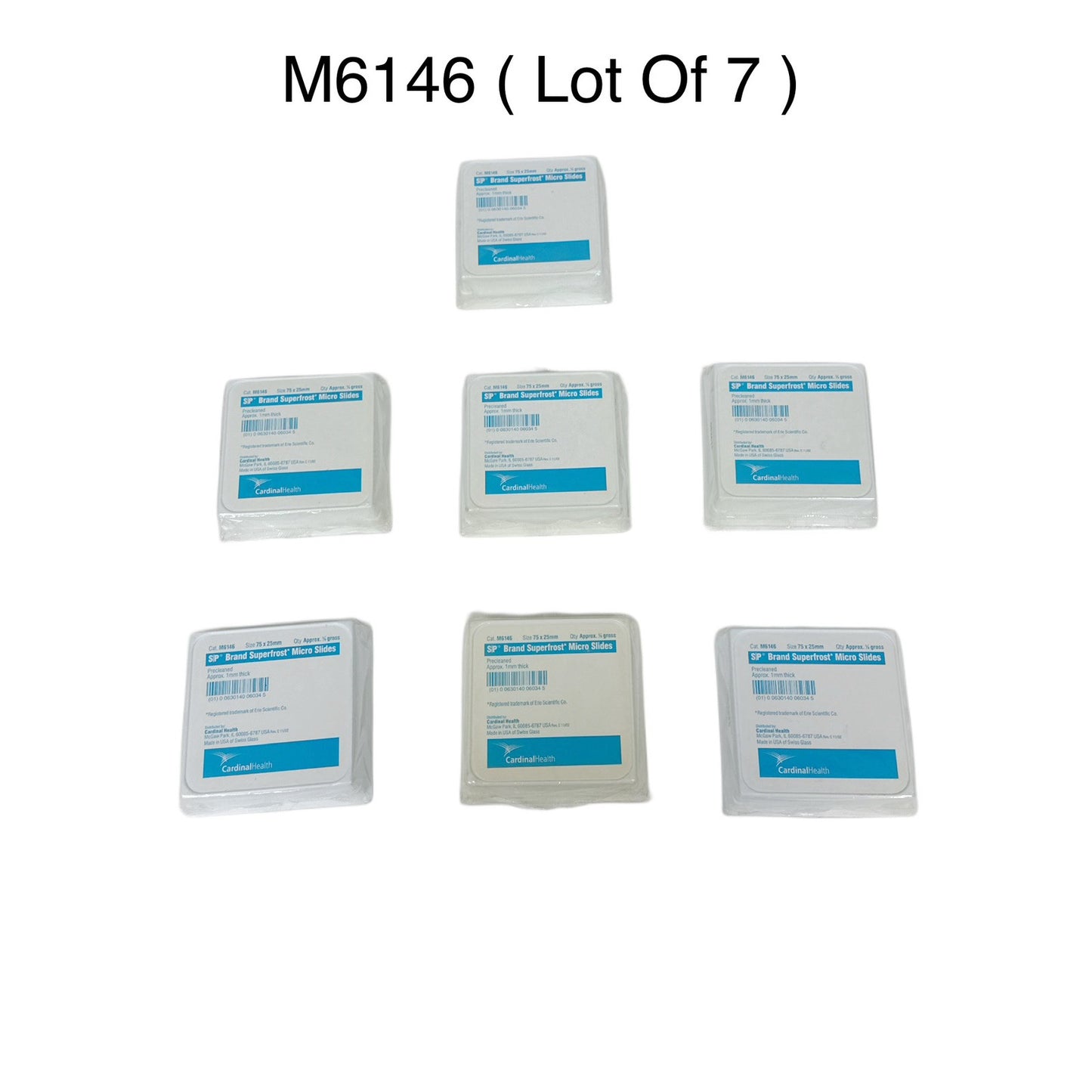 Cardinalhealth M6146 S/P Superfrost Micro Slides 75 X 25 mm, 1/2 Gross, Lot Of 7