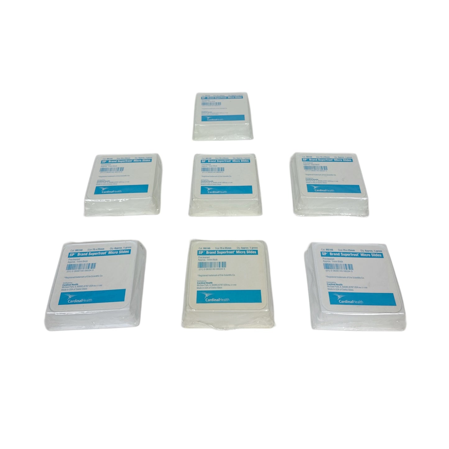 Cardinalhealth M6146 S/P Superfrost Micro Slides 75 X 25 mm, 1/2 Gross, Lot Of 7