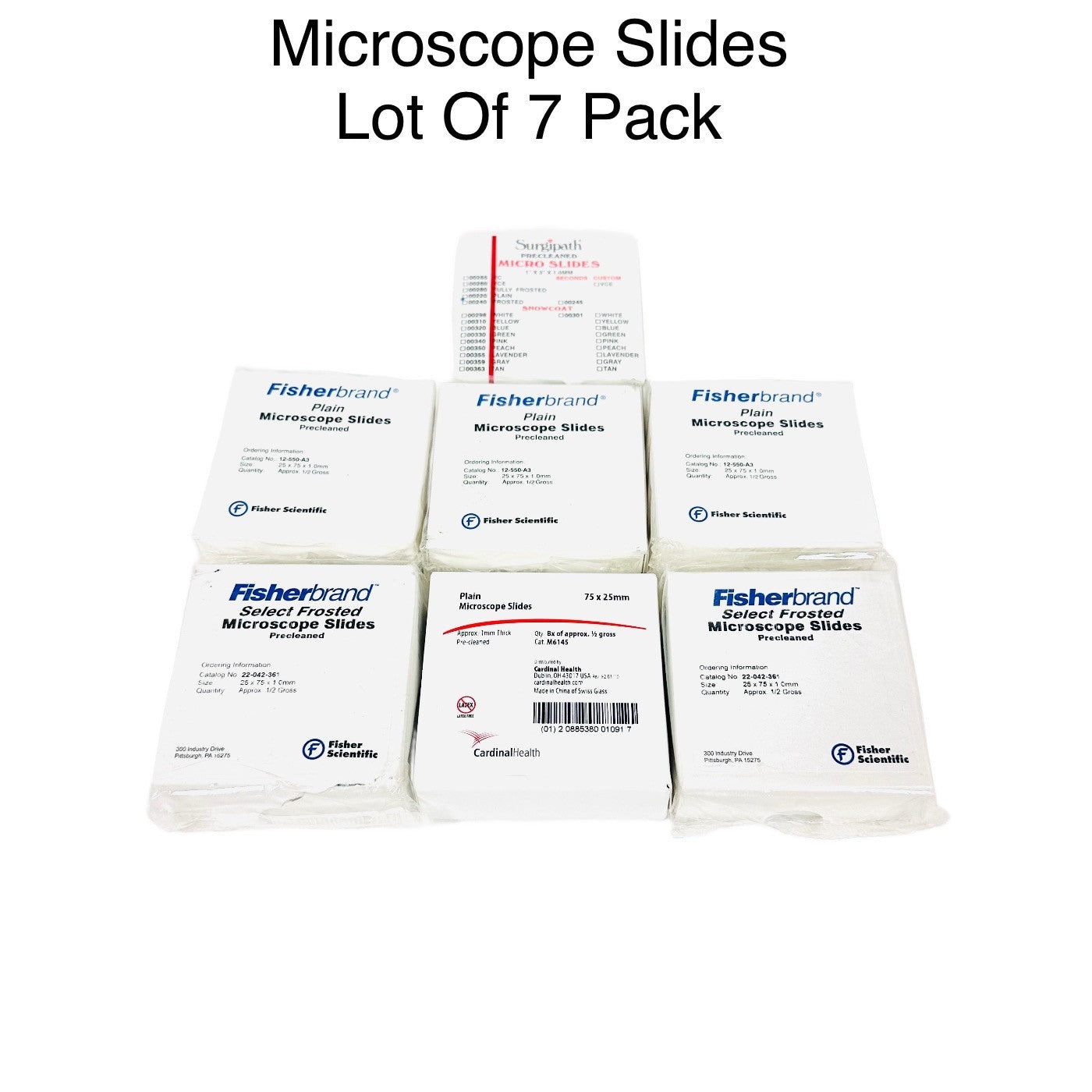 Fisherbrand / Cardinalhealth / Surgipath Microscope Slides Lot Of 7 Pack