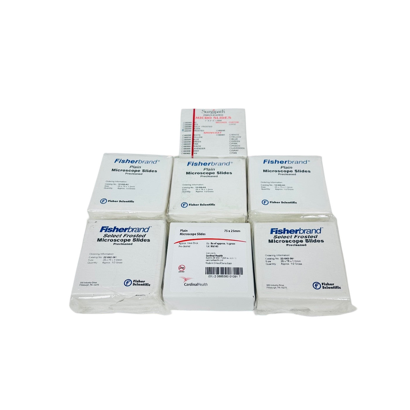 Fisherbrand / Cardinalhealth / Surgipath Microscope Slides Lot Of 7 Pack