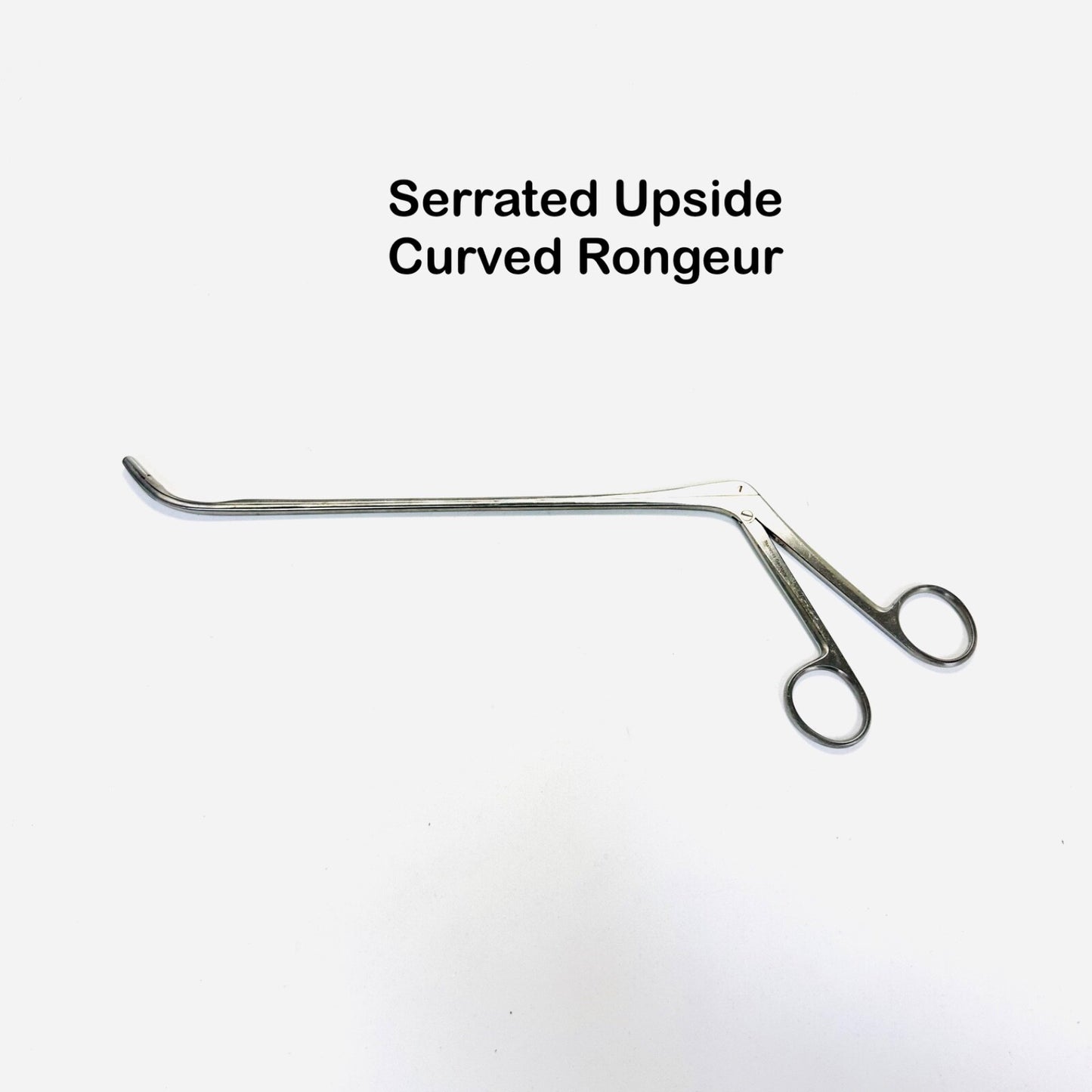Serrated Upside Curved Rongeur Stainless Steel 12 Inch Instrument