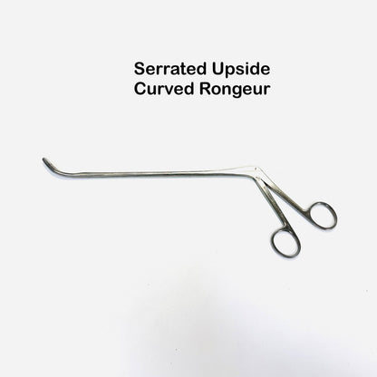 Serrated Upside Curved Rongeur Stainless Steel 12 Inch Instrument