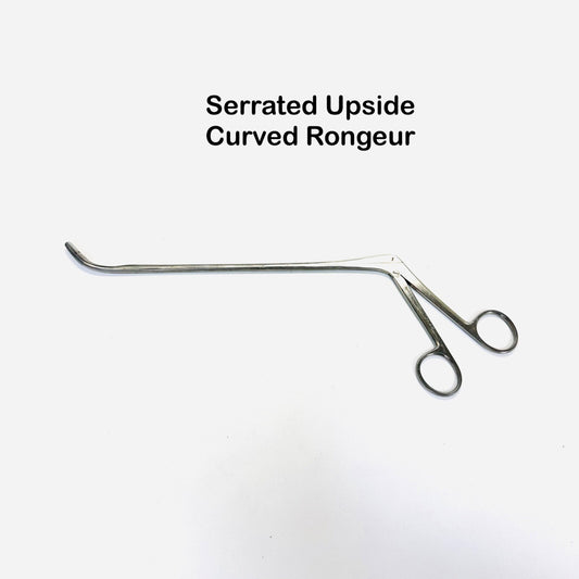Serrated Upside Curved Rongeur Stainless Steel 12 Inch Instrument
