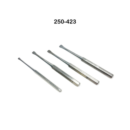 Integra Jarit 250-423 Key Elevator 7-1/2" Instrument (1/2", 1/4", 3/8") Lot Of 4