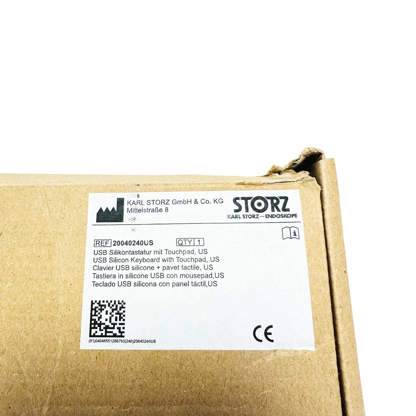 STORZ 20040240US USB silicone keyboard with touchpad, US