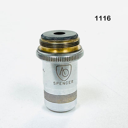 AO Spencer 1116  45X N.A. .66 Microscope Objective Lens Made in USA