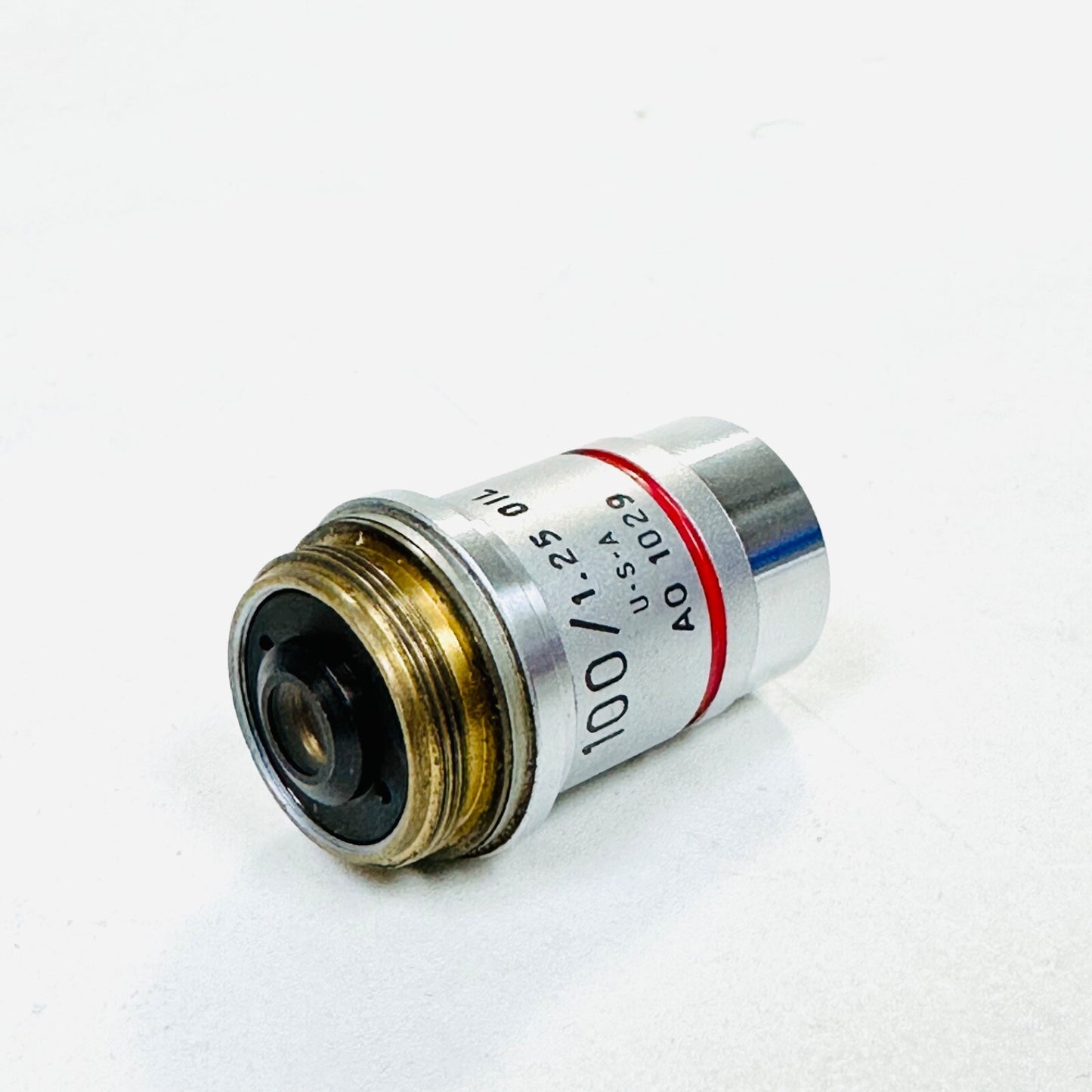 AO 1029  100/ 1.25 0IL PLAN ACHRO Microscope Objective Lens Made in USA