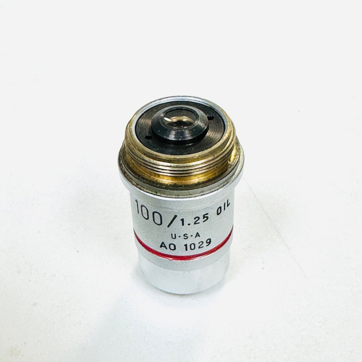 AO 1029  100/ 1.25 0IL PLAN ACHRO Microscope Objective Lens Made in USA