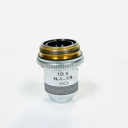 AO 1076  10 X N.A..25  Microscope Objective Lens Made in USA