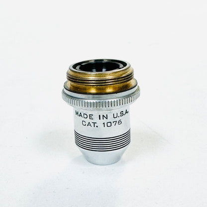 AO 1076  10 X N.A..25  Microscope Objective Lens Made in USA