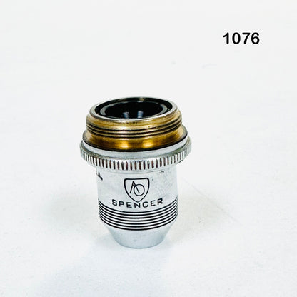 AO 1076  10 X N.A..25  Microscope Objective Lens Made in USA