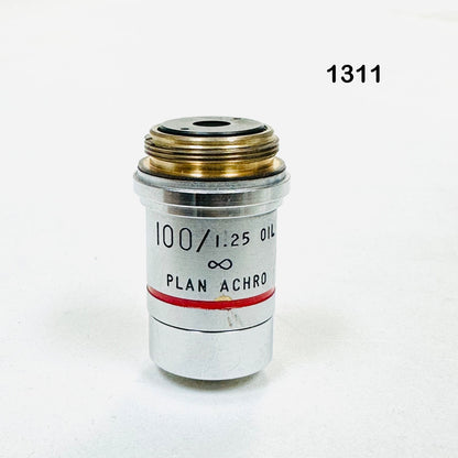 AO 1311  100/1.25 0IL PLAN ACHRO Microscope Objective Lens Made in USA