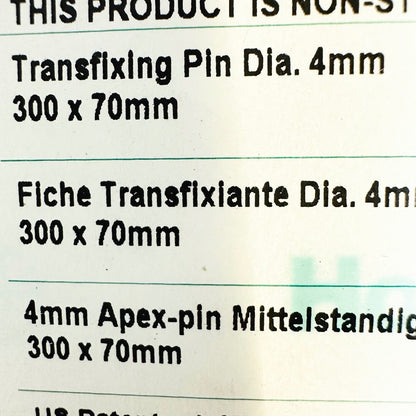 Stryker 5030-7-300 Transfixing Smooth Pin Dia. 4mm 300 x 70mm Instrument