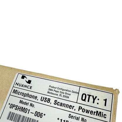 NUANCE Dictaphone 0PSHM01-006 PowerMic USB Microphone with Barcode Scanner