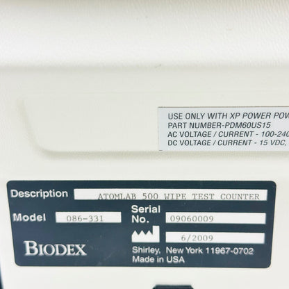 Biodex 086-331 Atomlab 500 Wipe Test Counter