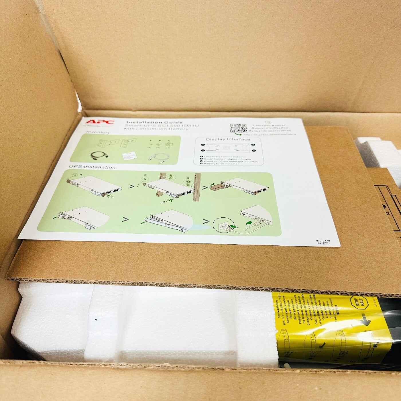 APC SCL500RM1U Smart UPS W/ Battery Uninterruptible Power Supply