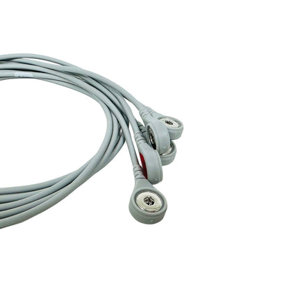 GE 2106383-001 ECG Leadwire Set, 5-lead, grouped, snap, AHA, 74 cm / 29 In