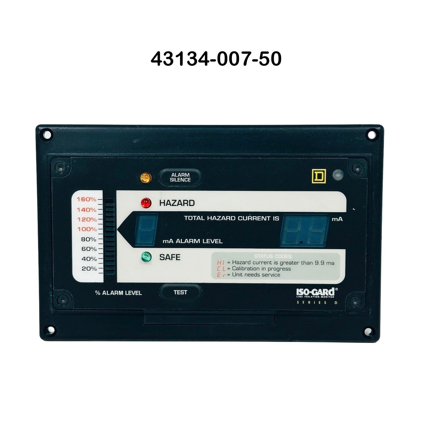 Square D 43134-007-50 Line Isolation Monitor ISO-Gard Series D