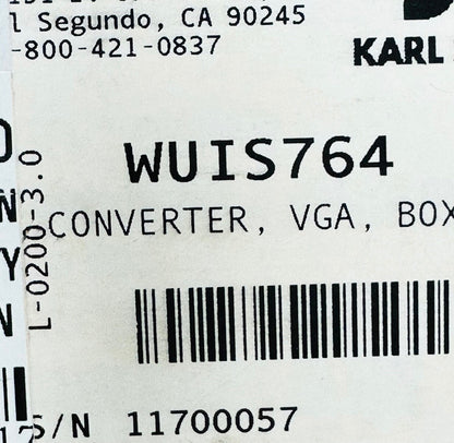 K STORZ WUIS764 Converter VGA BOX FORMAT