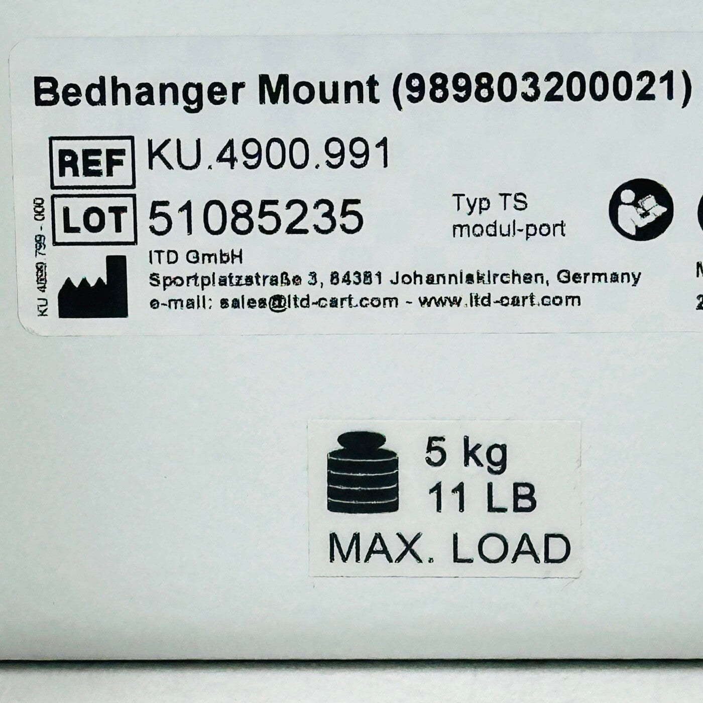 Philips KU.4900.991 (989803200021) IntelliVue X3 Bedhanger Mount