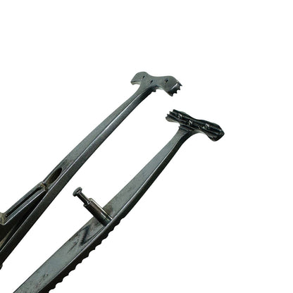 Mueller / Putterman-type muscle forceps and clamp 3 3/4"