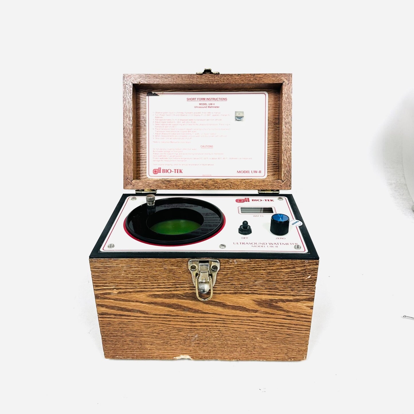 BIO-TEK MODEL UW-II Ultrasound Wattmeter
