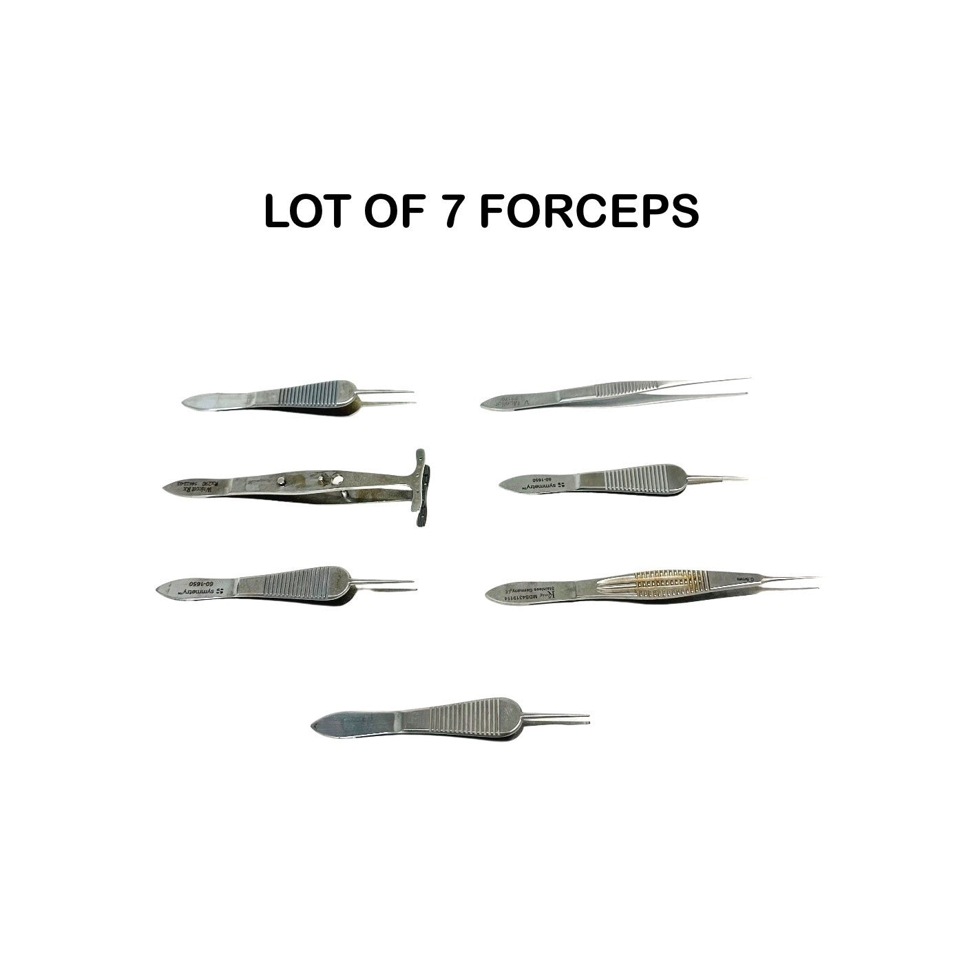 Symmetry / Waalcott / Ssi / Konig / V Mueller Lot Of 7 Surgical Forceps