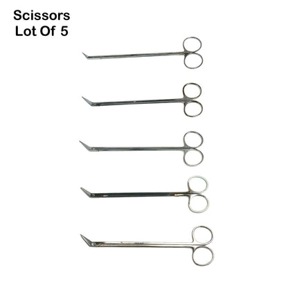 Codman / V Mueller Artery Scissors 45° Angle Lot Of 5