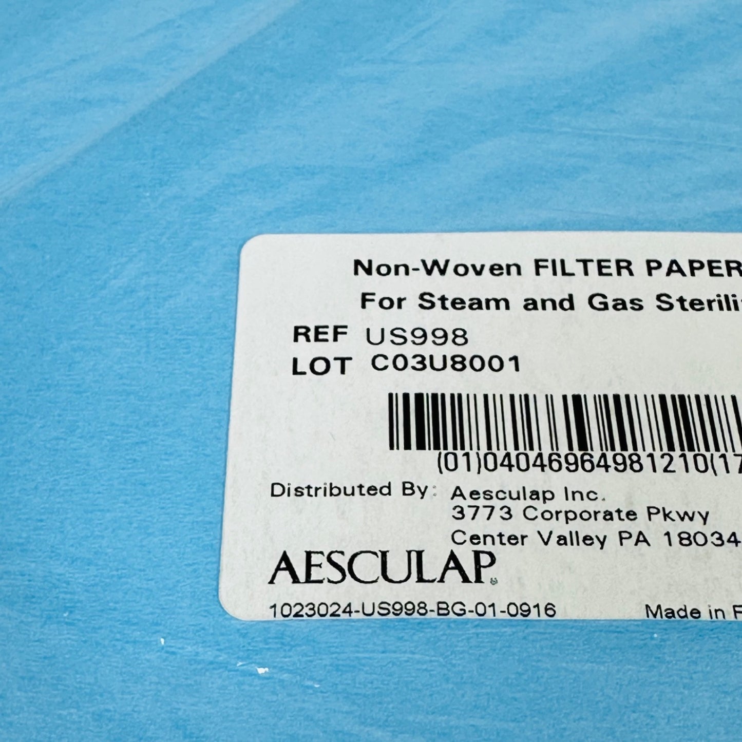 Aesculap US998 - Square Filter For Sterilization Container 9x9" 500/Pk